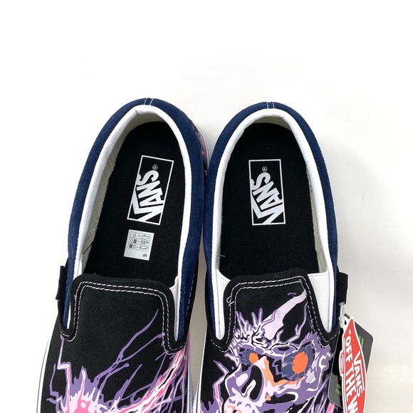 VANS Classic Slip On Zap Dress Blues Black Canvas Men Sneakers Skate VN000XG88NK - Picture 7 of 11